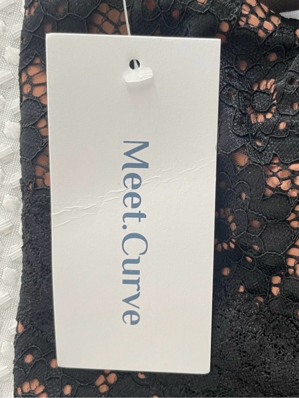 🖤Meet Curve Sexy Black Lace Pattern One-Piece Swimsuit with Nude Lining NWT🖤 - Picture 7 of 8